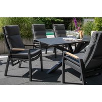 Gartenmöbelset Relaxsessel Sevilla mit Tisch Malaga 200x90cm von bene living