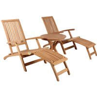 Gartenmöbelset Teak Deckchair Yacht & Tisch Burton von bene living