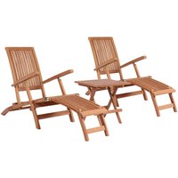 Gartenmöbelset Teak Deckchair Yacht & Tisch Devon von bene living