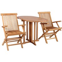 Gartenmöbelset Teak Sessel Andover & Tisch Balcony von bene living