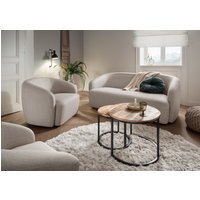 Indoor-Loungeset Loconia Beige & Tisch Fermo 2er Set von bene living