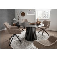 Indoormöbelset Diningsessel San Carlo Light Brown & Tisch Andria Black Oak von bene living