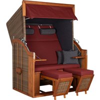 Strandkorb Tinnum Pinie PE griseum Dessin 575 von bene living