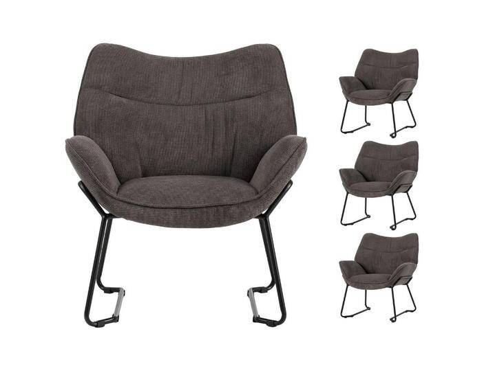 bene living SESSEL, Dunkelgrau, Uni, 4-Sitzer, Formgebogen, Kufe, 72x76x67 cm, Esszimmer, Stühle, Esszimmerstühle, Vierfußstühle bene living SESSEL, Dunkelgrau, Uni, 4-Sitzer, Formgebogen, Kufe, 72x76x67 cm, Esszimmer, Stühle, Esszimmerstühle, Vierfußstühle von bene-living