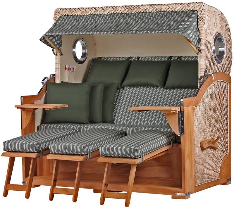 bene living Strandkorb Königssee 3-Sitzer Teak - PE shell - Modell 504, BxTxH: 170x95x170 cm, Volllieger ca. 175 Grad, Ostsee-Strandkorb Komplettset, inkl. Liftersystem und Bullaugen bene living Strandkorb Königssee 3-Sitzer Teak - PE shell - Modell 504, BxTxH: 170x95x170 cm, Volllieger ca. 175 Grad, Ostsee-Strandkorb Komplettset, inkl. Liftersystem und Bullaugen von bene living