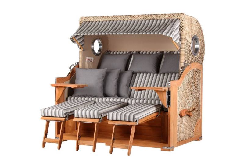 bene living Strandkorb Königssee 3-Sitzer Teak - PE shell - Modell 545, BxTxH: 170x95x170 cm, Volllieger ca. 175 Grad, Ostsee-Strandkorb Komplettset, inkl. Liftersystem und Bullaugen bene living Strandkorb Königssee 3-Sitzer Teak - PE shell - Modell 545, BxTxH: 170x95x170 cm, Volllieger ca. 175 Grad, Ostsee-Strandkorb Komplettset, inkl. Liftersystem und Bullaugen von bene living