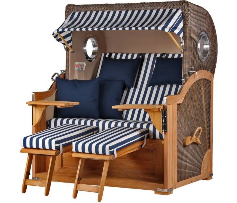bene living Strandkorb Königssee 2,5-Sitzer Teak - PE grau - Modell 518, BxTxH: 142x95x170 cm, Volllieger ca. 175 Grad, Ostsee-Strandkorb Komplettset, inkl. Liftersystem und Bullaugen bene living Strandkorb Königssee 2,5-Sitzer Teak - PE grau - Modell 518, BxTxH: 142x95x170 cm, Volllieger ca. 175 Grad, Ostsee-Strandkorb Komplettset, inkl. Liftersystem und Bullaugen von bene living
