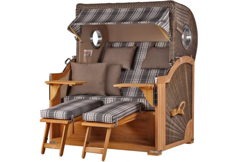bene living Strandkorb Königssee 2,5-Sitzer Teak - PE grau - Modell 522, BxTxH: 142x95x170 cm, Volllieger ca. 175 Grad, Ostsee-Strandkorb, inkl. Liftersystem und Bullaugen bene living Strandkorb Königssee 2,5-Sitzer Teak - PE grau - Modell 522, BxTxH: 142x95x170 cm, Volllieger ca. 175 Grad, Ostsee-Strandkorb, inkl. Liftersystem und Bullaugen von bene living
