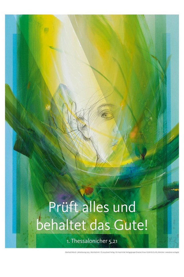 bene Poster Jahreslosung Münch 2025, Kunstdruck 40 x 60 cm von bene