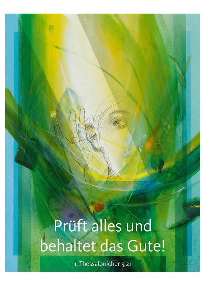 bene Poster Jahreslosung Münch 2025, Kunstdruck A4 von bene