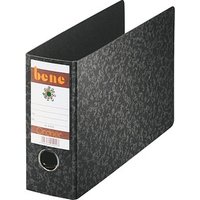 bene Spezial Ordner schwarz marmoriert Karton 7,5 cm DIN A5 quer von bene