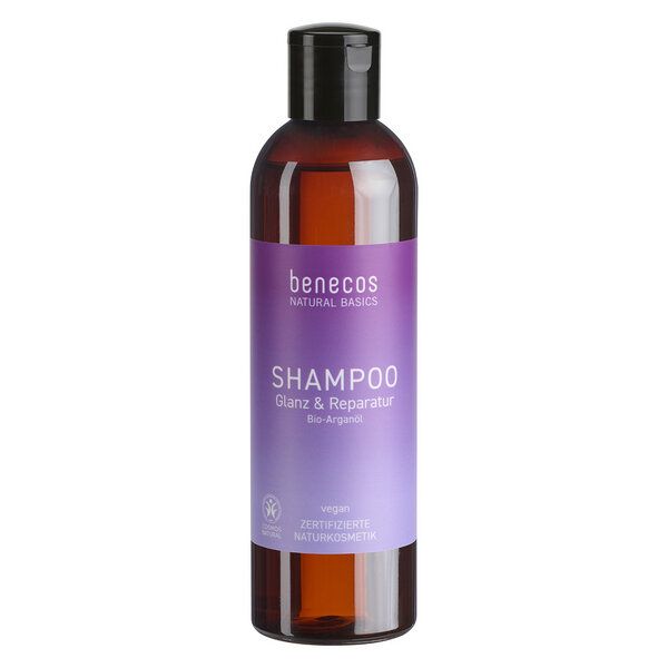 benecos Natural Basics Shampoo Glanz & Reparatur - vegan - derm. getestet von benecos