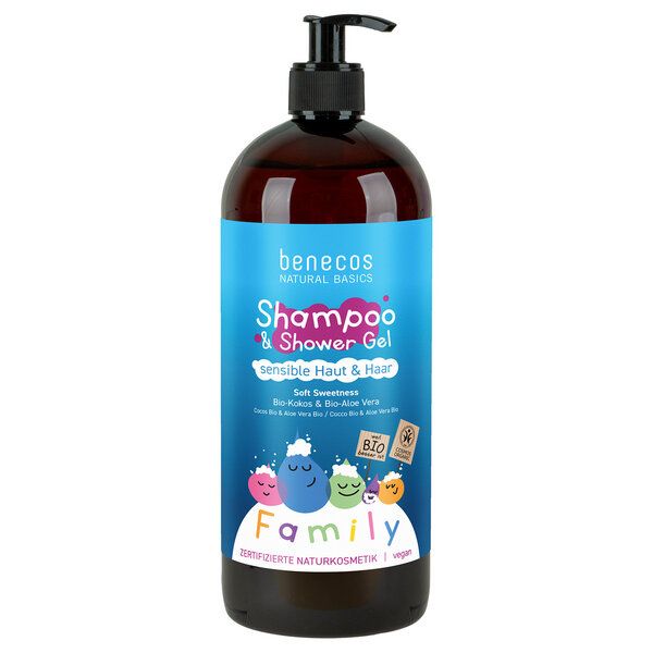 benecos Naturkosmetik - Shampoo - Family Size 950 ml - Bio-Kokos & Bio-Aloe Vera von benecos