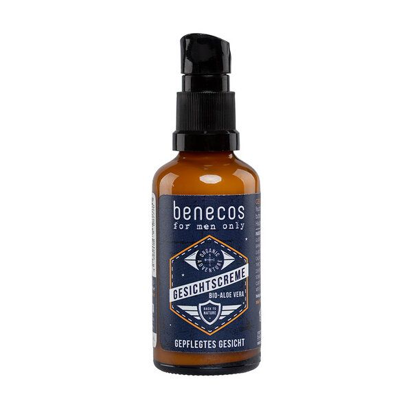benecos for men Gesichtscreme BIO-ALOE VERA – vegan - Glasflasche benecos for men Gesichtscreme BIO-ALOE VERA – vegan - Glasflasche von benecos
