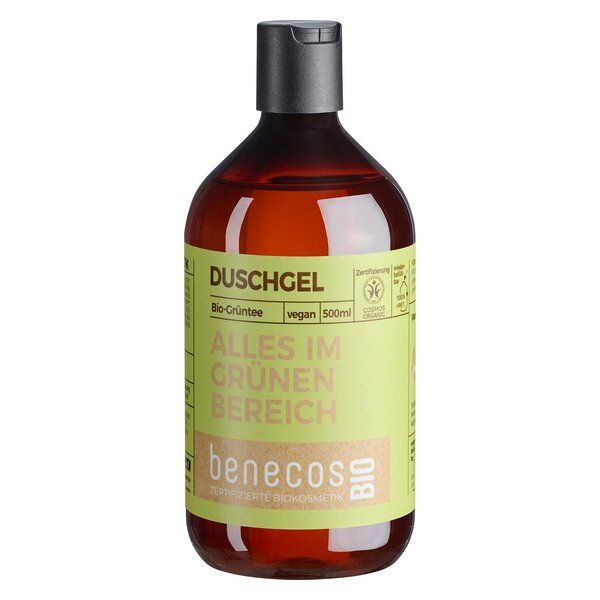benecosBIO - Duschgel BIOGrüntee - ALLES IM GRÜNEN BEREICH – vegan - rPET von benecos