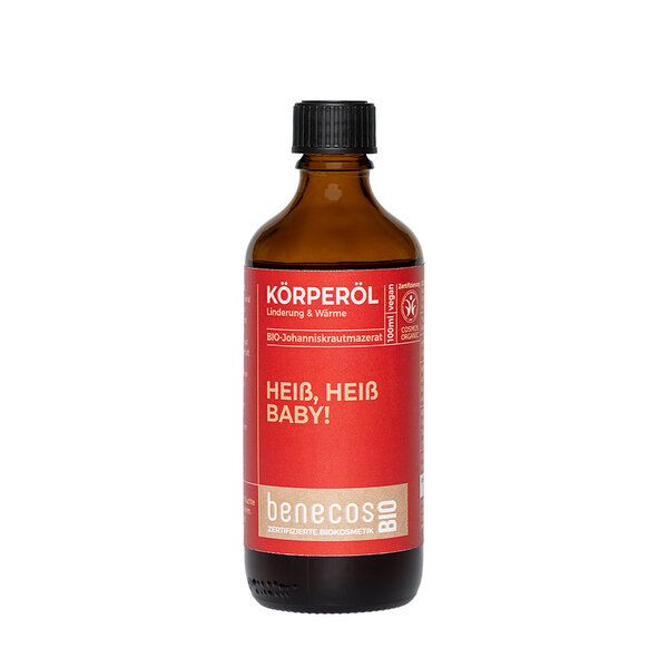 benecosBIO HEIß, HEIß BABY! KÖRPERÖL BIO-JOHANNISKRAUTMAZERAT von benecos