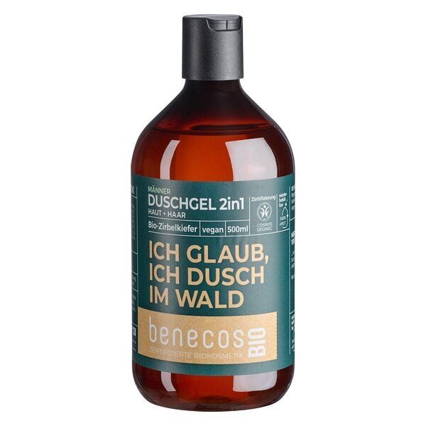 benecosBIO ICH GLAUB, ICH DUSCH IM WALD - DUSCHGEL 2IN1 BIO-ZIRBELKIEFER von benecos
