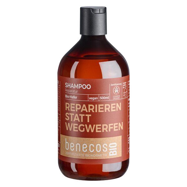 benecosBIO - Shampoo Reparatur Haar BIO-Hafer - REPARIEREN STATT WEGWERFEN von benecos