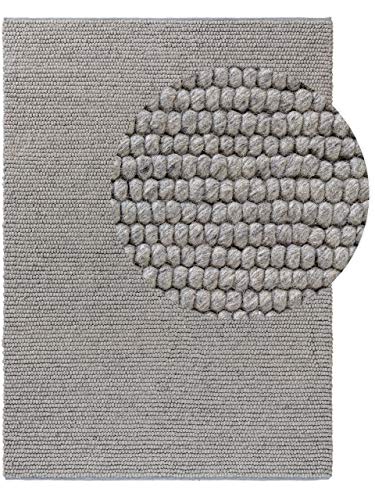 benuta NATURALS Wollteppich Beads Grau 120x170 cm - Naturfaserteppich aus Wolle, 4053894841156 von benuta NATURALS