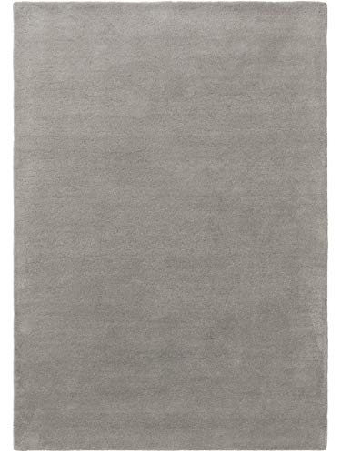 benuta NATURALS Wollteppich Bent Plain Grau 200x300 cm - Naturfaserteppich aus Wolle von benuta NATURALS