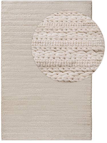 benuta NATURALS Wollteppich Dina Cream 200x300 cm - Naturfaserteppich aus Wolle von benuta NATURALS