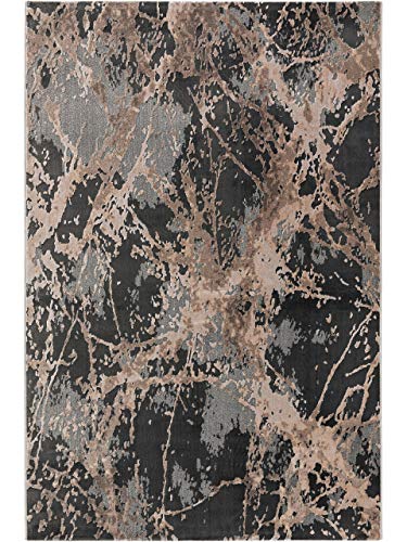 benuta Teppich, Polyester, Dunkelgrau, 120x170 cm von benuta
