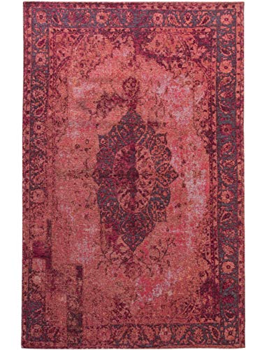 Benuta Flachgewebe Teppich Tosca Rot 155x235 cm - Vintage Teppich im Used-Look von benuta