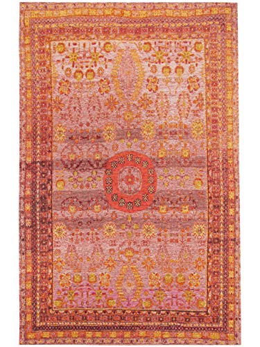 Benuta Flachgewebeteppich Stay Rot 115x180 cm - Vintage Teppich im Used-Look von benuta