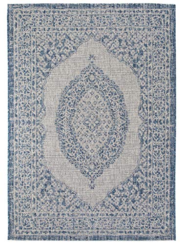 Benuta In- & Outdoor-Teppich Cleo Blau 160x230 cm - Outdoor-Teppich für Balkon & Garten, 4053894760389 von benuta