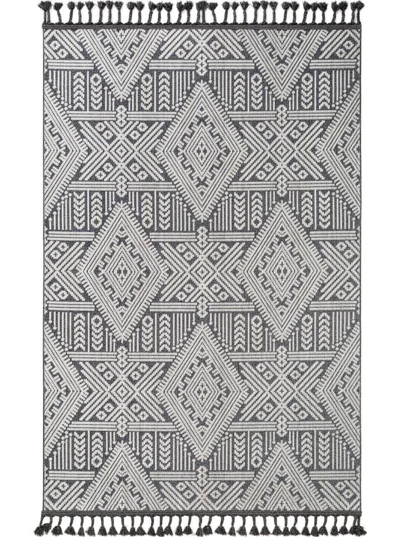 Benuta Teppich Laila Wohnzimmerteppich Polyester Schwarz 155x230cm B-Ware von benuta