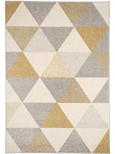 Benuta Teppich Pastel Geomet Gelb 160x230 cm Moderner Teppich für Wohn- und Schlafzimmer von benuta
