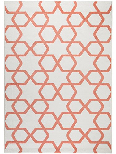 Benuta Teppich Sun, Kunstfaser, Beige/Rosa, 160 x 230.0 x 2 cm von benuta