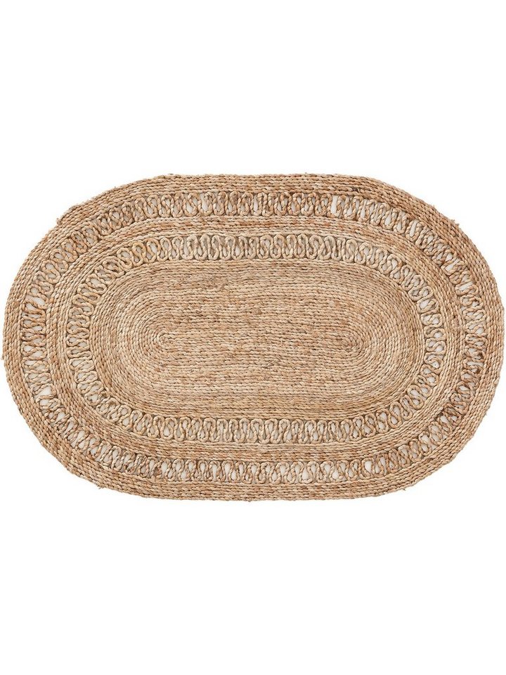 Fußmatte Kamala, benuta, oval, Höhe: 6 mm, Kunstfaser, Berber, Ethno-Style, Wohnzimmer von benuta
