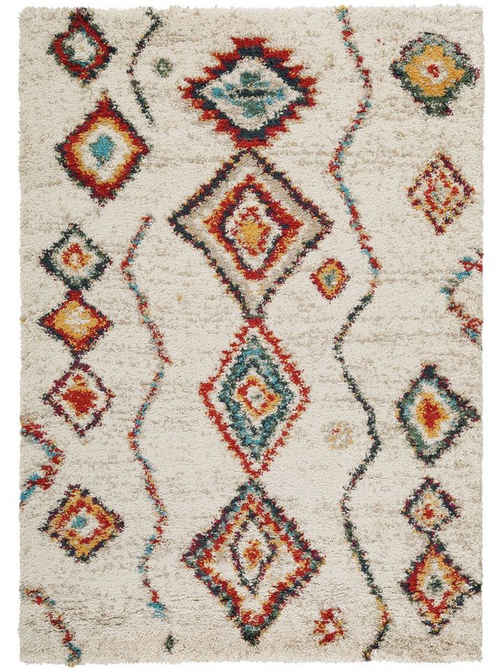 Hochflor-Teppich Gobi, benuta, rechteckig, Höhe: 21 mm, Kunstfaser, Berber, Ethno-Style, Wohnzimmer von benuta