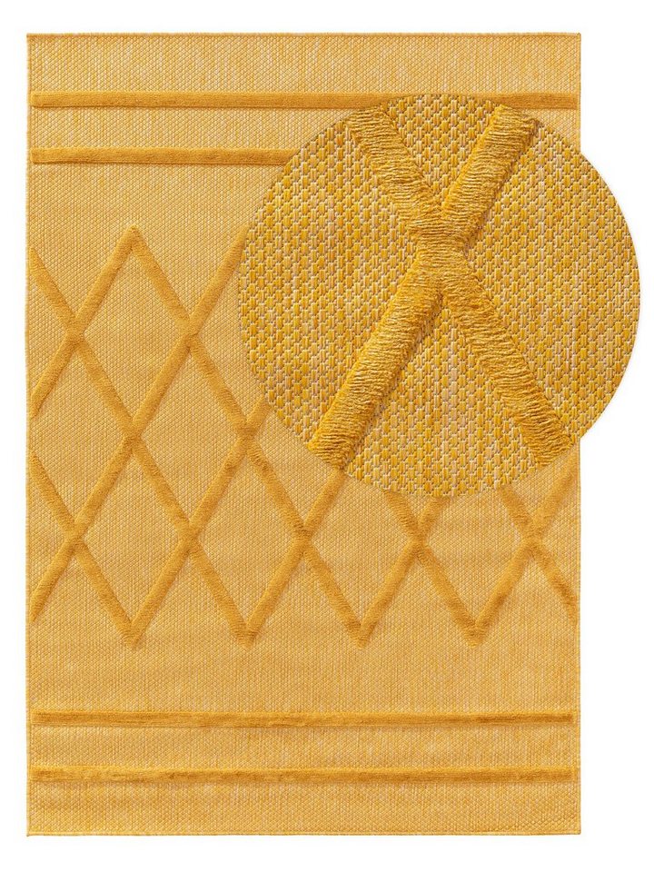Outdoorteppich Bonte, benuta, rechteckig, Höhe: 5 mm, Kunstfaser, Berber, Ethno-Style, Wohnzimmer von benuta
