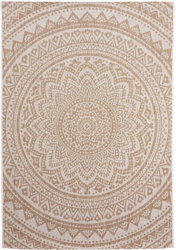 benuta Outdoorteppich Cleo, rechteckig, Höhe: 5 mm, Kunstfaser, Berber, Ethno-Style, Wohnzimmer von benuta