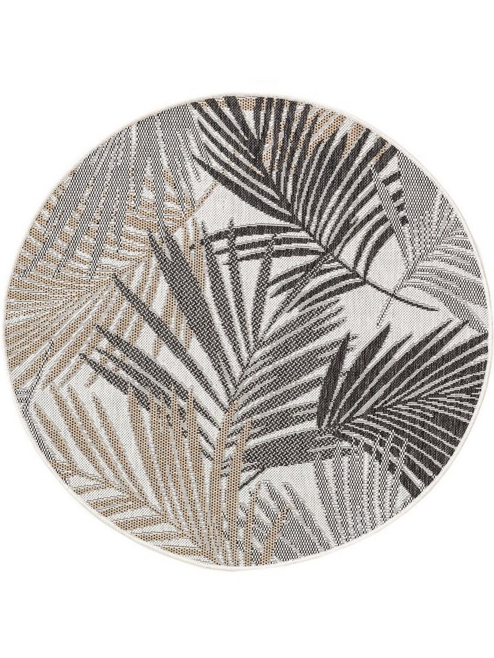 Outdoorteppich Cleo, benuta, rund, Höhe: 5 mm, Kunstfaser, Berber, Ethno-Style, Wohnzimmer von benuta