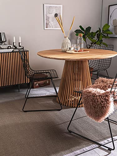 benuta Nest Sisalteppich Sana - 100% Sisal - Rechteckig & im Style: Bordüre, Uni, Natural Living - Pflegeleicht für Wohnzimmer Schlafzimmer, Grau, 80x150 cm von benuta