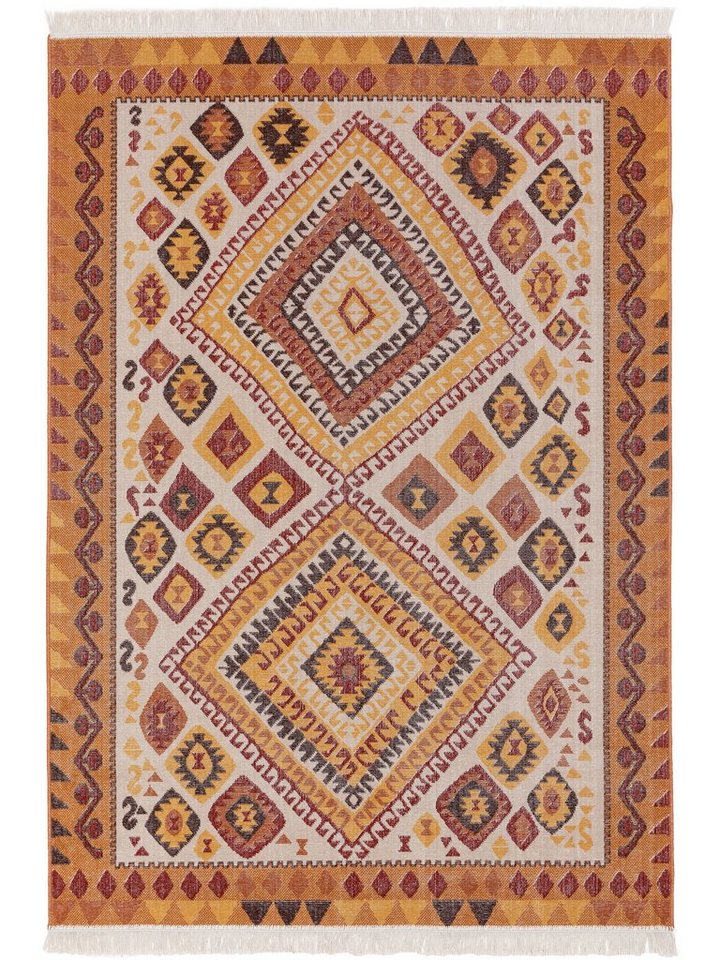 Teppich Kira, benuta, rechteckig, Höhe: 5 mm, Kunstfaser, Berber, Ethno-Style, Wohnzimmer von benuta