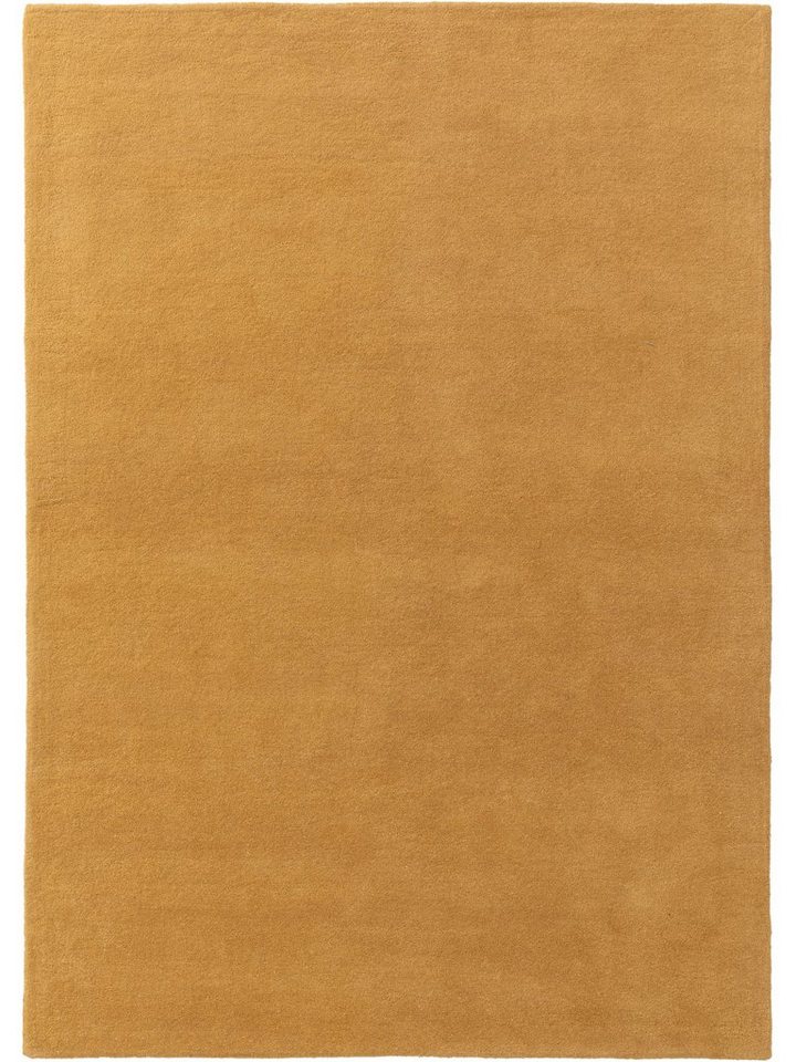 Wollteppich Bent, benuta, rechteckig, Höhe: 6 mm, 100% Wolle, handgetuftet, Uni, Elegant, Wohnzimmer von benuta