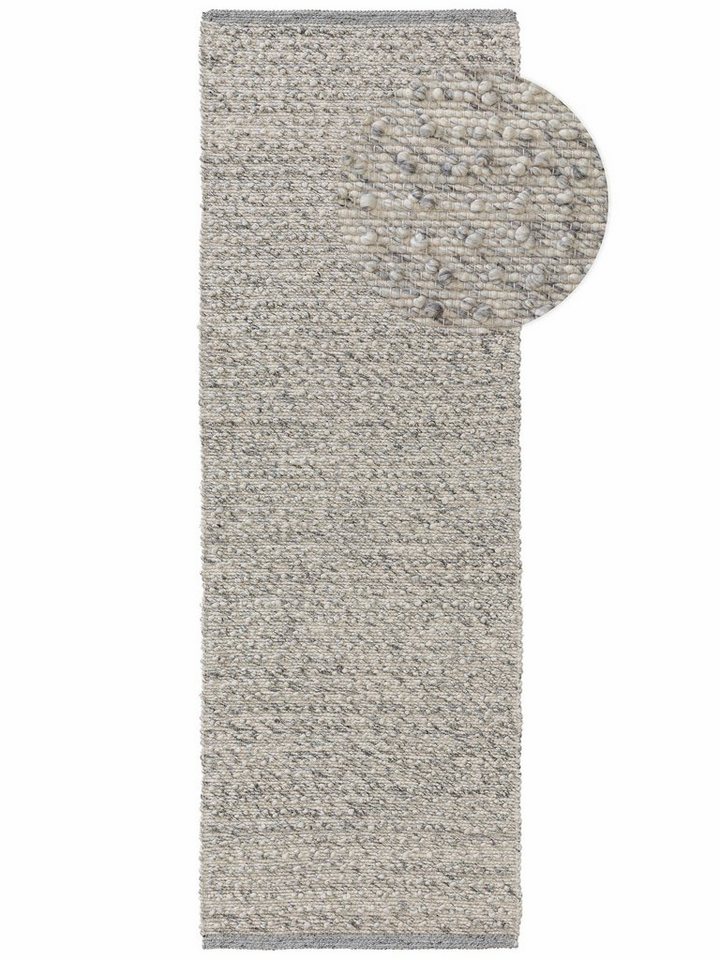 Wollteppich Lana, benuta, rechteckig, Höhe: 5 mm, Wolle, handgewebt, Uni, Hygge & Cozy, Flur / Diele,Schlafzimmer von benuta