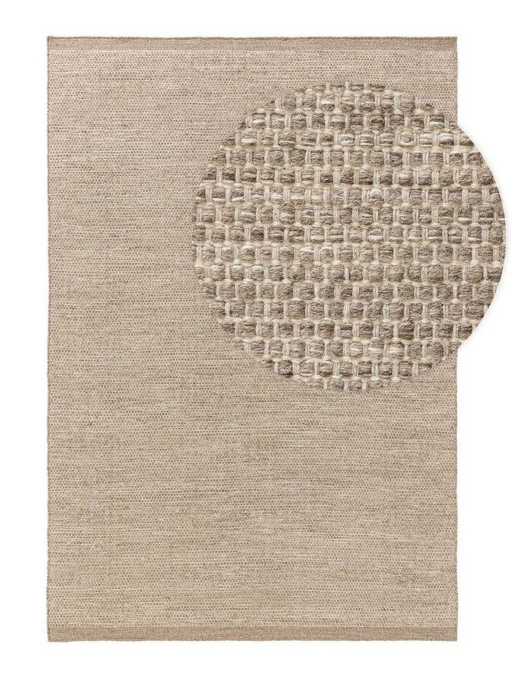 Wollteppich Rocco, benuta, rechteckig, Höhe: 5 mm, Kunstfaser, Berber, Ethno-Style, Wohnzimmer von benuta
