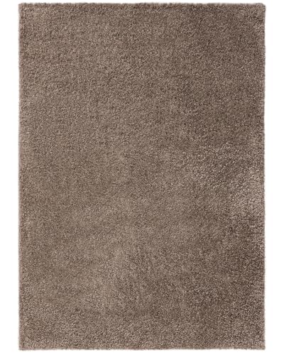 benuta Basic Hochflorteppich Soho - Taupe 80x150 cm - Kuschelig Weicher Teppich im Minimalistischen Look - Pflegeleicht - Fußbodenheizung Geeignet von benuta