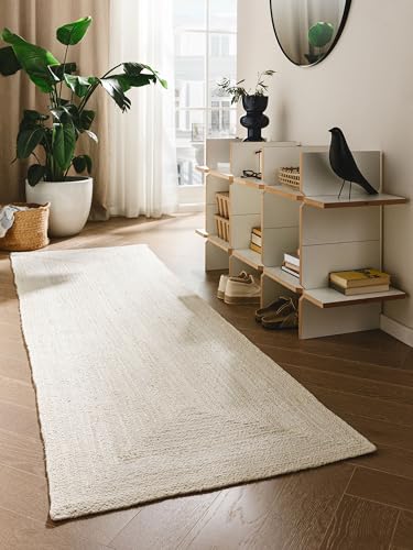 benuta Pure Jute Teppich Jutta - Ivory 70x200 cm - Handgewebter Wohnzimmerteppich - Natürliches Boho Design - Für Fußbodenheizung geeignet benuta Pure Jute Teppich Jutta - Ivory 70x200 cm - Handgewebter Wohnzimmerteppich - Natürliches Boho Design - Für Fußbodenheizung geeignet von benuta