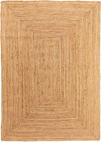 benuta Pure Juteteppich Jutta - 100% Jute handgewebt - Rechteckig & im Style: Uni, Natural Living - Pflegeleicht für Wohnzimmer Schlafzimmer | Hellbraun | 80x150 cm von benuta