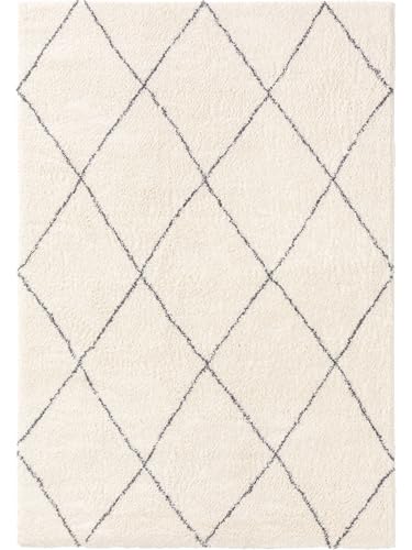 benuta Nest Hochflorteppich Benno - Kunstfaser - Rechteckig & im Style: Berber, Traditionell, Hygge & Cozy, Minimalistisch, Scandi - Pflegeleicht für Wohnzimmer Schlafzimmer | Cream | 200x290 cm von benuta