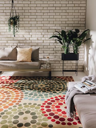 benuta Nest In- & Outdoor Teppich Artis - Beige/Multicolor 80x165 cm - Strapazierfähig für Balkon, Terrasse, Garten - Küchenteppich und Wohnzimmerteppich - Botanical, Floral, Shabby Chic, Vintage von benuta