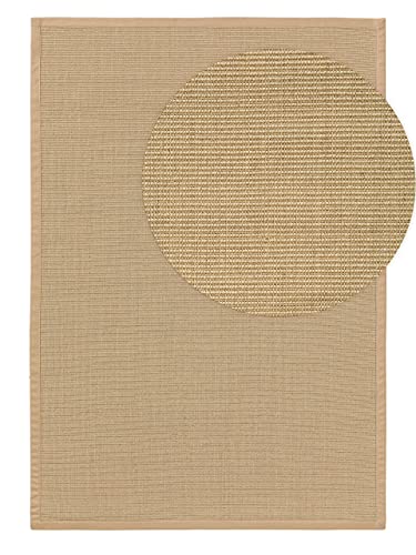 benuta Nest Sisalteppich Sana - 100% Sisal - Rechteckig & im Style: Bordüre, Uni, Natural Living - Pflegeleicht für Wohnzimmer Schlafzimmer, Cream, 120x180 cm von benuta