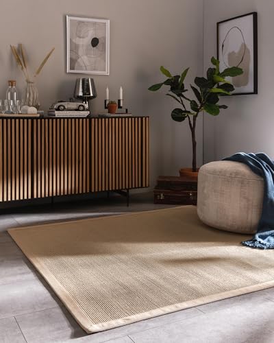 benuta Nest Sisal Naturfaser Teppich Sana - Creme 120x180 cm - Robuster Teppich für Esszimmer & Wohnzimmer - 100% Sisal Naturfaser - Zeitloses Design von benuta