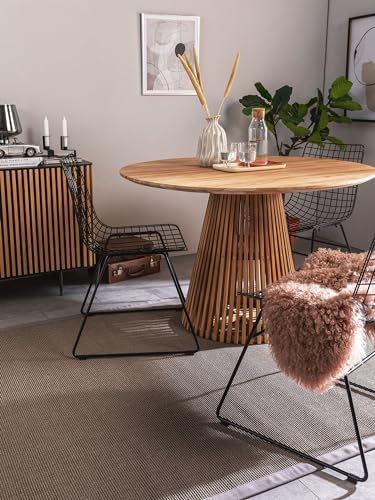 benuta Nest Sisalteppich Sana - 100% Sisal - Rechteckig & im Style: Bordüre, Uni, Natural Living - Pflegeleicht für Wohnzimmer Schlafzimmer, Grau, 80x150 cm von benuta